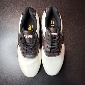 Wilson Ultra Golf Shoes Men's Size 7 D Scorpion Cleats brown white leather